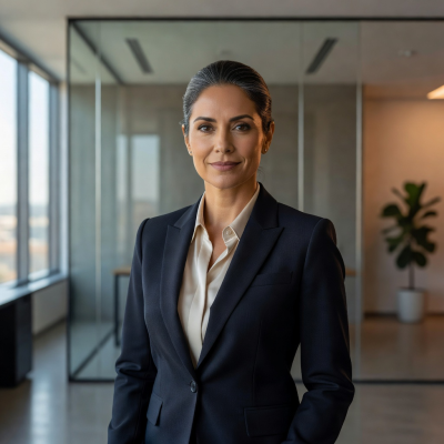 Portrait of Dr. Elena Vasquez, CEO of pebbiclicksprint.quest